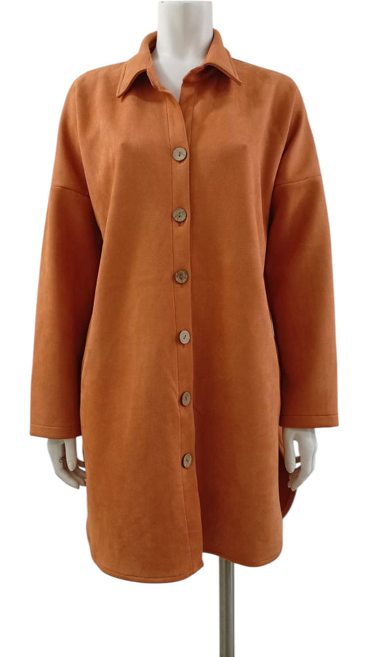 Chaqueta Gamuza Color Salmón