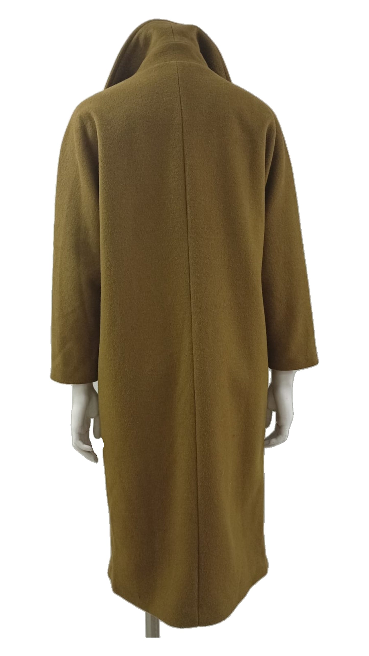 Abrigo Italiano de Lana – Verde Musgo Largo