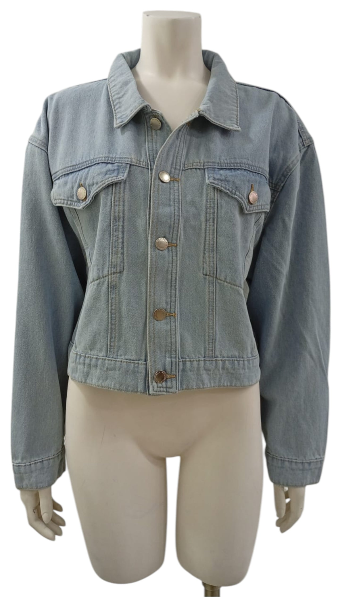 Chaqueta Corta de Mezclilla Denim