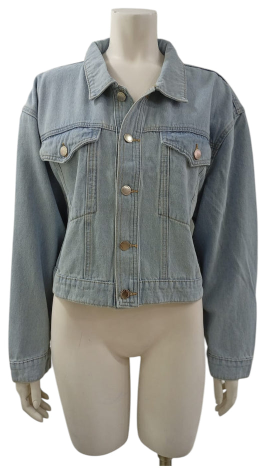 Chaqueta Corta de Mezclilla Denim