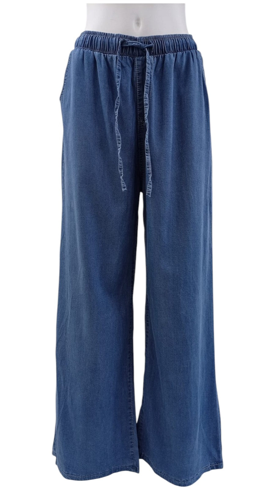 Pantalón Palazzo Tencel Mujer – Colores Azul y Denim
