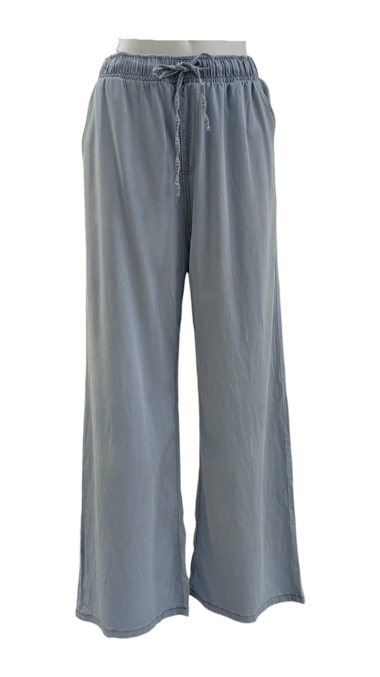 Pantalón Palazzo Tencel Mujer – Colores Azul y Denim