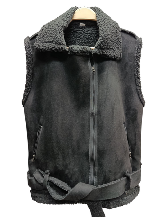 Chaqueta sin Mangas de Ecocuero con Forro de Lana – Estilo que Abriga